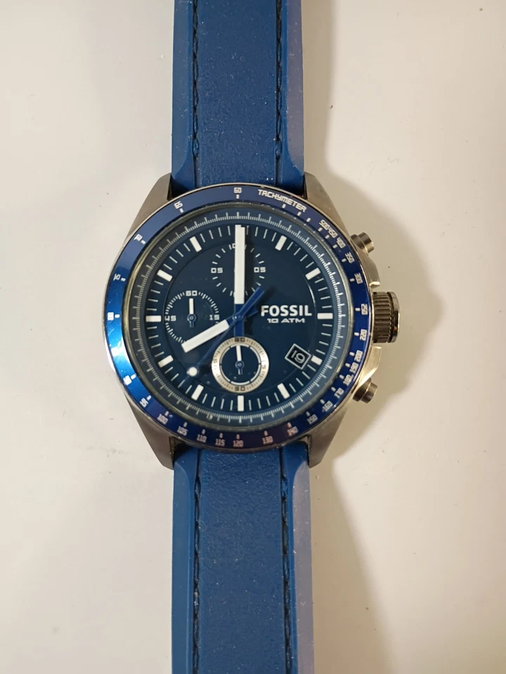 Reloj Fossil Cronógrafo Hombre Silicona Goma Cuarzo y Batería.Ch-2736 Foto 2 de 4