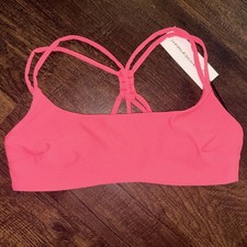Unsubscribed Women  s Small Coral Color Bikini Bralette Top with Adjustable Back