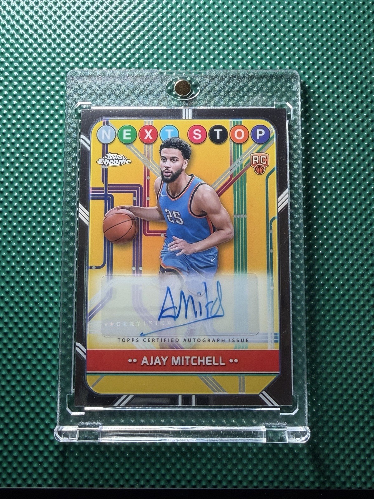2024-25 Topps Chrome Ajay Mitchell Next Stop RC AUTO