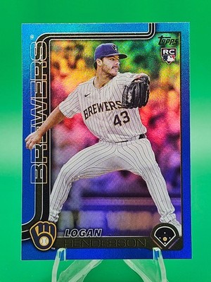 2025 Topps Update #US137 Logan Henderson RC /150 Blue Rainbow Foil