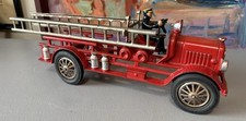 Vintage Hubley Large Cast Iron Ladder Fire Engine Truck Rubber Wheels 13 L@@K