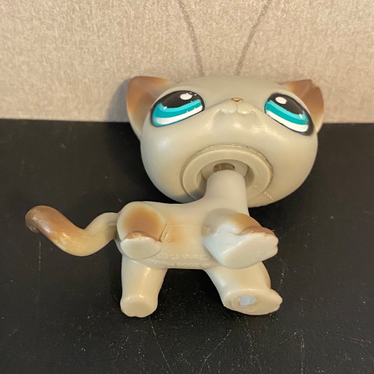 Authentic Littlest Pet Shop #391 Gray Egyptian Siamese shorthair