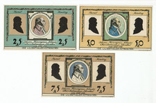 SET OF 3 GERMANY NOTGELD 25.50.75 PFENNIG LILIENTHAL 1921 UNC