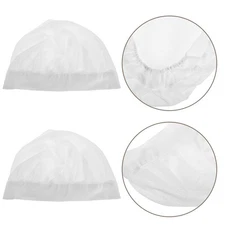 2 Pcs White Chef Hat Hats for Men Hair Net Cap Cleaning Working Cook
