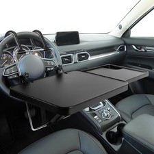 2 in 1 Steering Wheel Tray, Car Table with Phone Holder, Multifunctional Adju...