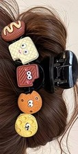Women Plastic Hair Claw Clip Jumbo Food Charms Style