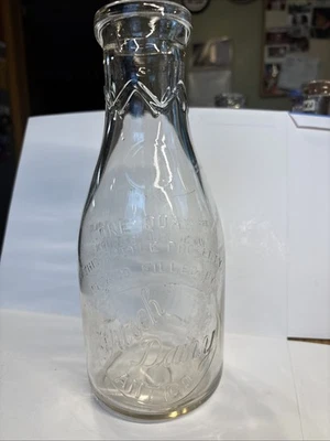 Frisch One Quart Embossed Dairy Bottle, Antigo, Wi - Image 1 of 4