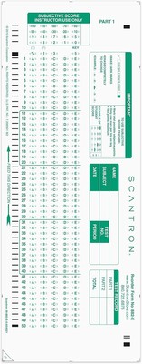 Official Scantron Brand 882-E Answer Sheet. (25 Pack) 25 Pack 