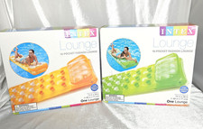 Lot of 2 New "Intex" 18-Pocket Fashion Lounge Inflatable Pool Float 74" x 28"