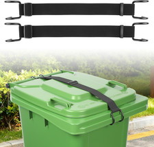 2PCS Trash Can Locks,Adjustable Animal-Proof  Windproof Garbage  Can Lid Lock,