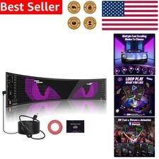 Programmable LED Car Sign Display, 5V USB Bluetooth APP Control, Devil Eyes W...