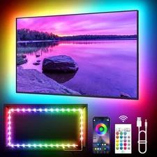 LED Lights for TV 19 68ft LED Backlights for 65 80in TV RGB TV Backlight with Mu