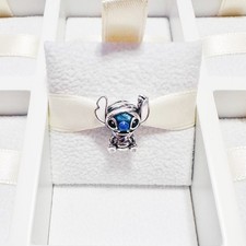 925 Sterling Silver Mummy Stitch Charm Bead Fits Charm Bracelets And Bangles