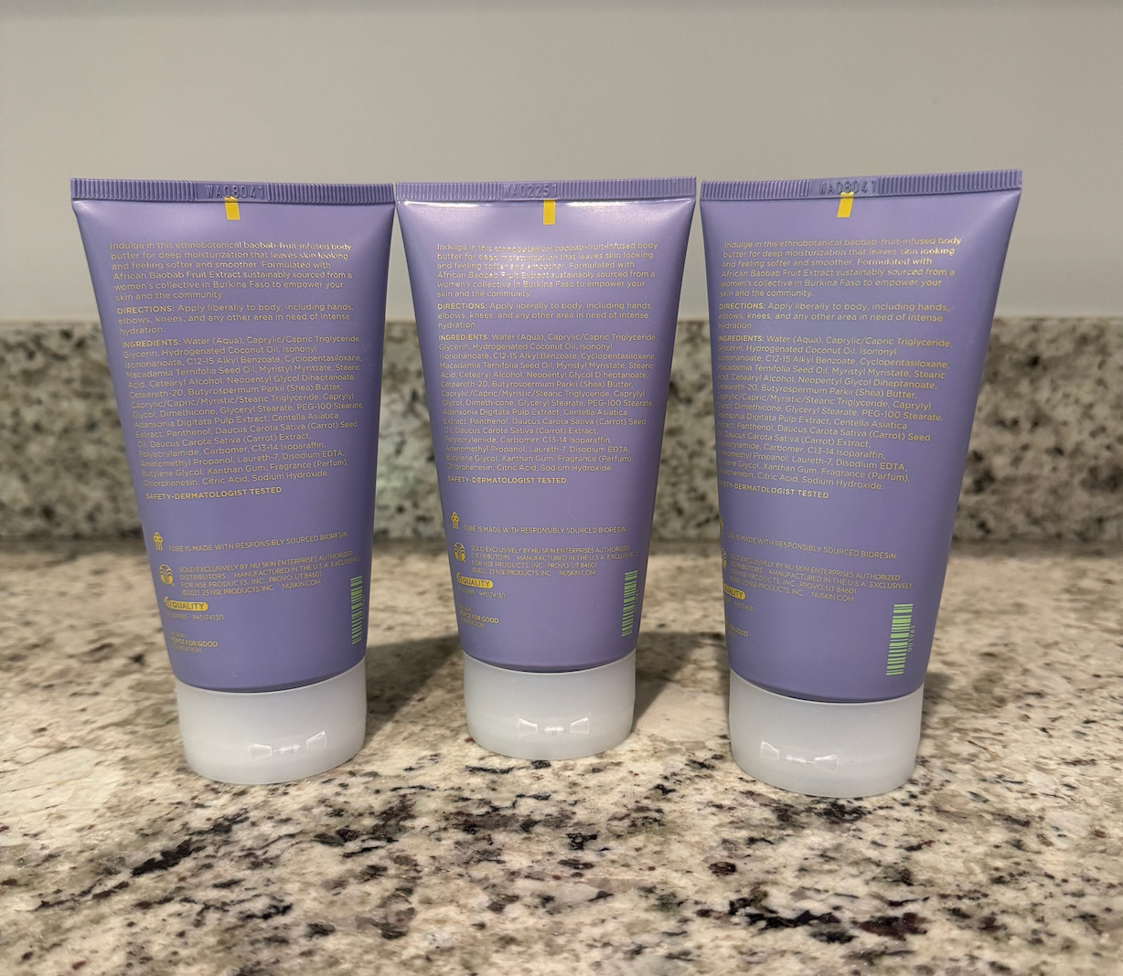3 Pack Nu Skin Epoch Baobab Body Butter NEW White Cap Packaging EXP 01/2028