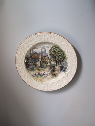 Vintage DEVON WARE Fieldings British Scenes Decorative Serving Plate 13" England - Picture 12 of 13
