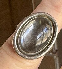 1970  s Mood Ring Hippie Boho Silver Tone Ring Size 6.5 No Color Change Vintage