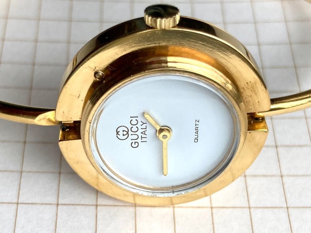 Gucci Vintage Change Bezel Watch Quartz 16.2cm Band Old Condition