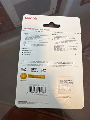 SanDisk 16GB MicroSDHC Card With Adapter 66-35 - Picture 2 of 2