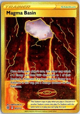 MAGMA BASIN 185/172 - SECRET RARE - BRILLIANT STARS - POKEMON - NM
