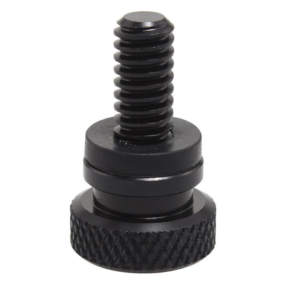 Black Knurled Fender Seat Bolt Screw For Harley Touring Bad Boy Softail Springer Foto 3 de 4