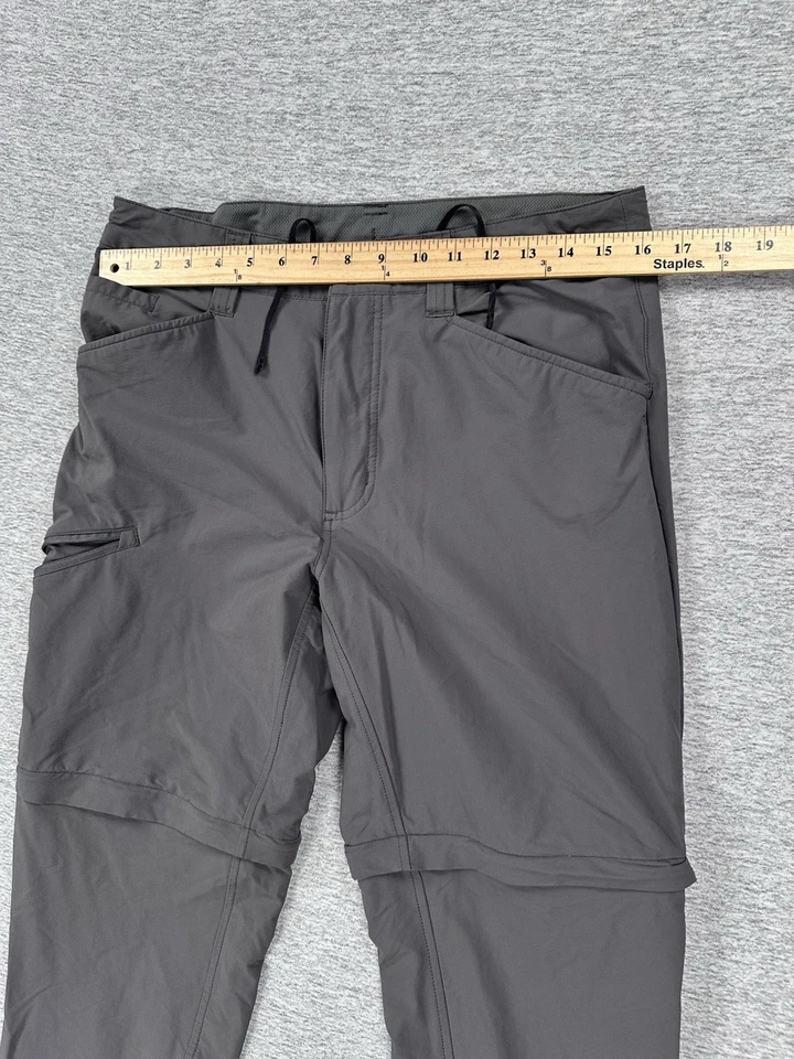 Pantalones convertibles Patagonia para hombre 32x30 gris dilema recto senderismo al aire libre Foto 3 de 4