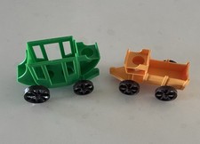 Vintage Fisher Price Little People Western Town Stagecoach Buckboard Wagon