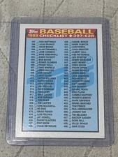 1989 TOPPS Checklist # 524 Baseball Cards Collectable 397-528