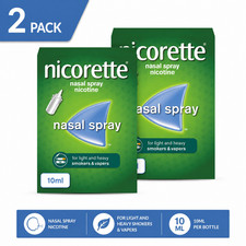 Image of Nicorette Nasal Spray 10ml x2 Pack Fast-Acting Nicotine Relief, Stop Smoking Aid