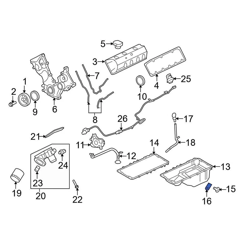For Ford E-450 Econoline Super Duty 00 Ford Engine Oil Drain Plug Gasket - Image 3 of 4
