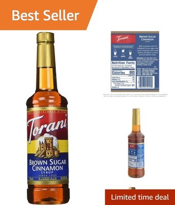 Torani 750ml Brown Sugar Cinnamon Syrup - Sweeten Drinks & Desserts Effortlessly