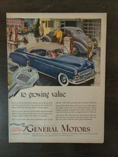 Vintage General Motors 1950 Chevrolet Pontiac Buick Cadillac Full Page Original