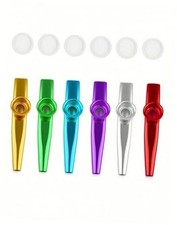 6 Pack Fun Musical Instruments, Metal Kazoos Spare Diaphragms, Companion