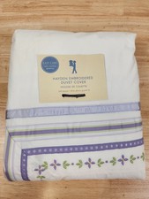 Pottery Barn Kids Hayden Ribbon Duvet Cover Sz F/ Q Bright Colorful Stripes NOS