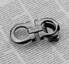 Salvatore Ferragamo Classic Black Alloy Belt Buckle for 34-35mm leather strap
