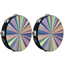 EASTROCK Radiant Tambourine Hand Held Drum 10 Inch 10 inch 2 Pack ,