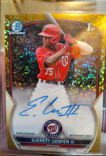 2023 BOWMAN CHROME NATIONALS EVERETT COOPER III 1st AUTO #34/50 Nationals