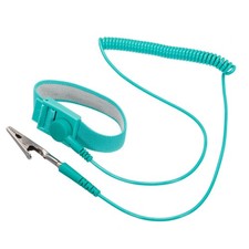 ESD Anti Static Wrist Strap 5ft PU Adjustable Antistatic Bracelet Wired Green