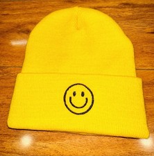 Smiley Face Beanie Hat Youth Large