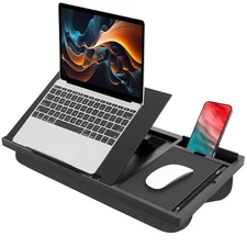 Laptop Lap Desk with Cushion - 9 Adjustable Angles, Fits Up to 15.6 inch Lapt...