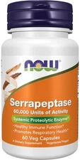 NOW Foods Supplements, Serrapeptase 60,000 Units of Activity, Promotes Health 60