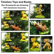 Disney Lion King Christmas Ornaments 4 Piece Set Simba, Nala, Timon BRAND NEW
