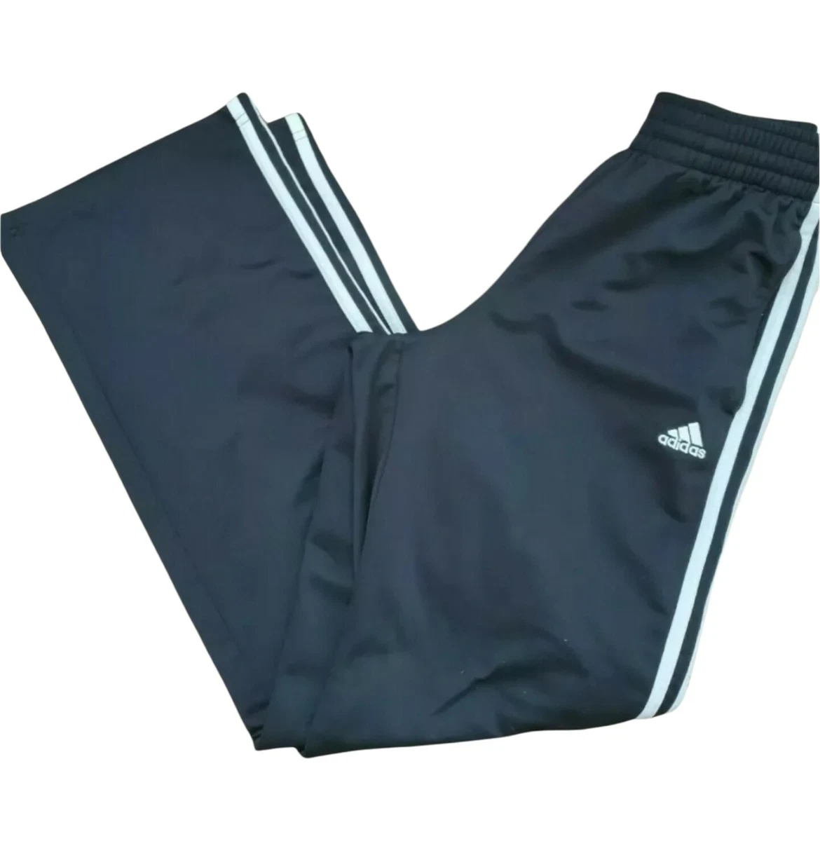 adidas Womens Track Pants 3 Stripe Trefoil Black White Small Soccer Vintage  Run