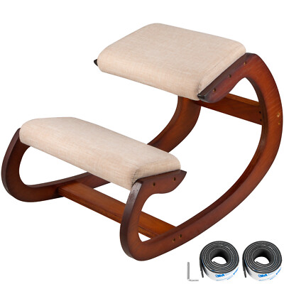 VEVOR Wooden Ergonomic Kneeling Chair Comfortable Thick - Main Image