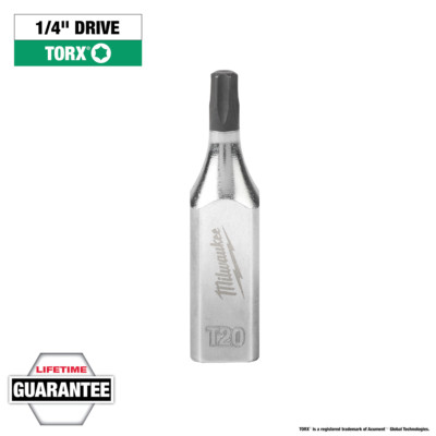 1/4'' Antrieb T20 TORX Bit Steckschlüssel Milwaukee Tool 45-34-1003