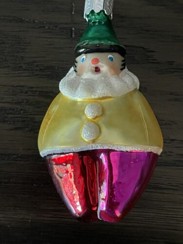 VTG Christopher Radko Binky The Clown Glass Blown Christmas Ornament 90-039 4” - Picture 3 of 7