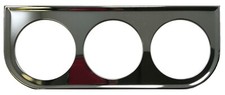 Universal Chrome Under Dash Triple Gauge Mounting Panel 2-116 Inch Universal Chrome Under Dash Triple Gauge Mounting Panel 2-116 Inch