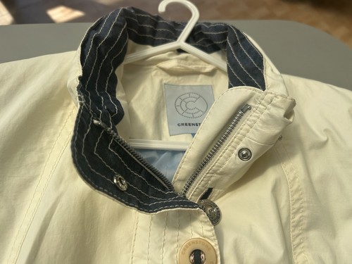 Fabulous CREENSTONE Designer Cream Jacket Size Small 36 Lightweight Rain jacket - Picture 8 of 13