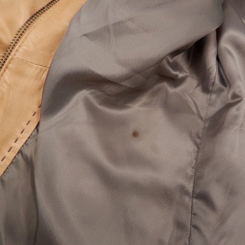 Blink Jacket Size XS Light Brown Quilted Leather Full Zip Moto By Danier - Picture 10 of 12