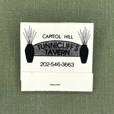 Capitol Hill Tunnicliff’s Tavern Washington DC Rare Vintage Matchbook
