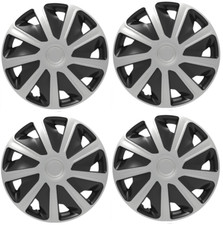 PROACE TOYOTA DEEP DISH WHEEL TRIMS COVER BLACK & SILVER HUB CAPS 16